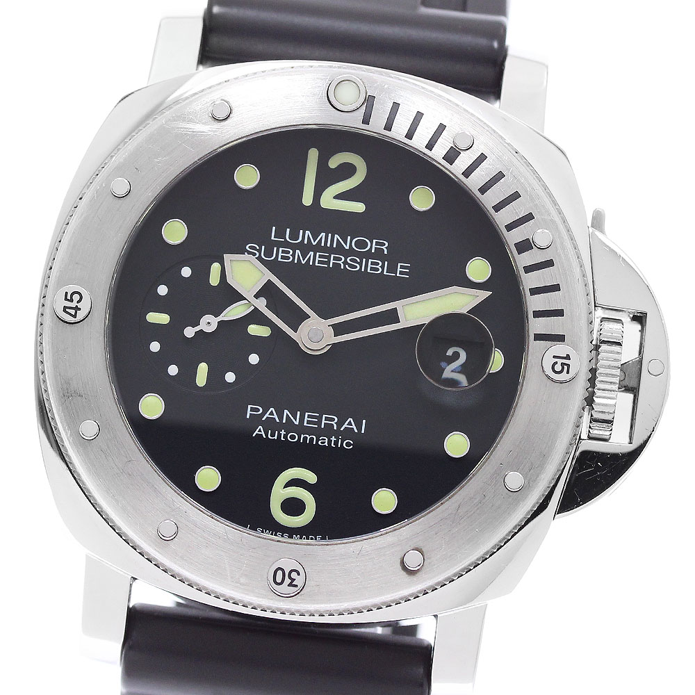 パネライ PANERAI PAM00024 ルミノール サブマーシブル デイト スモール秒 自動小銃一巻き メンズ お墨付き付き添い人_962412【中古】