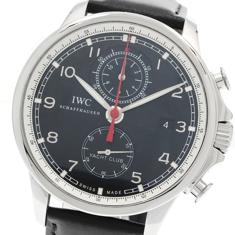 IWC IWC SCHAFFHAUSEN IW390210 ポルトギーゼ レーシングヨット野球クラブ クロノグラフ 自動小銃一巻き メンズ 良品 お墨付き付き添い人_962423【中古】