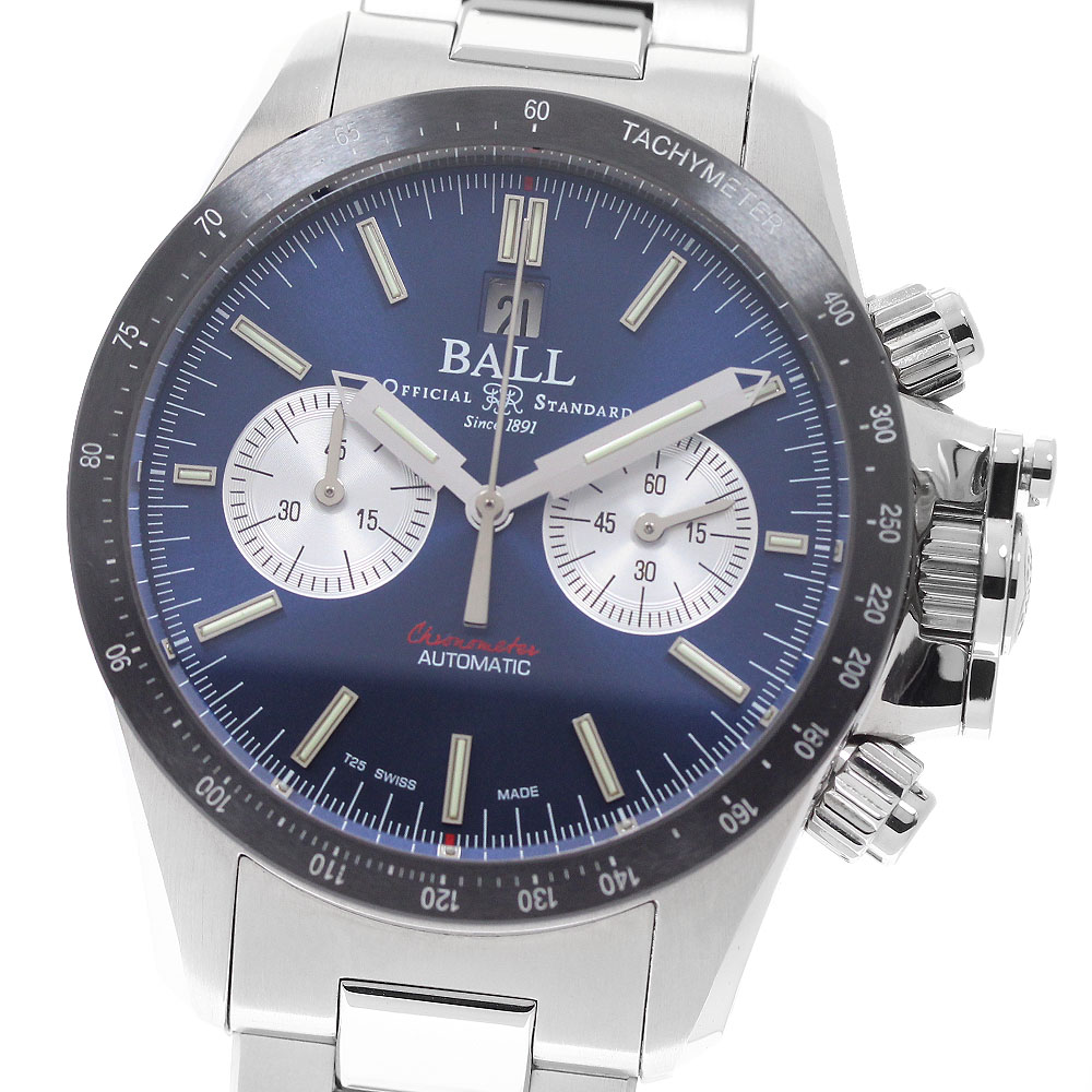 ボールウォッチ BALLWATCH コマーシャル2198C-S1CJ-BE 科学技術者 ハイドロ炭素 レーサー クロノグラフ 自動小銃一巻き メンズ 良品 御墨付き付き添い人_962489【中古】