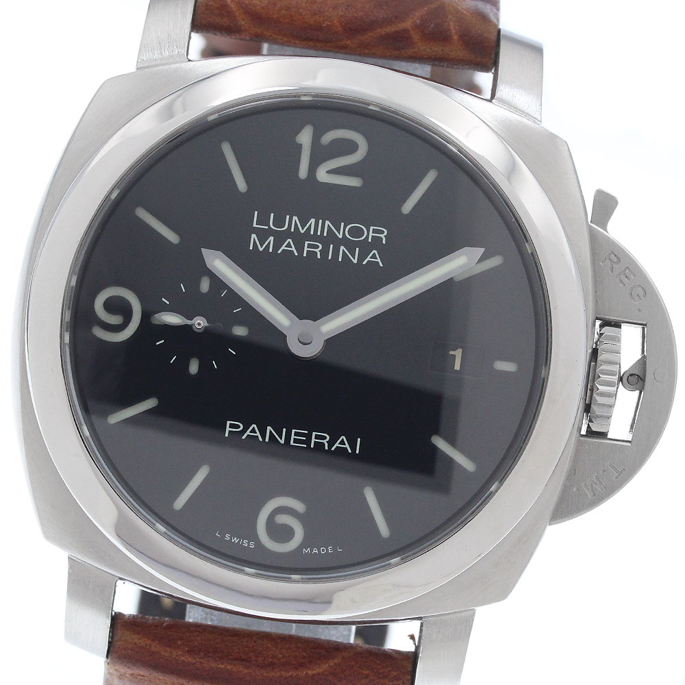 パネライ PANERAI PAM00312 ルミノールマリーナ 1950 3デイズ スモール秒 自動小銃一巻き メンズ _962494【中古】