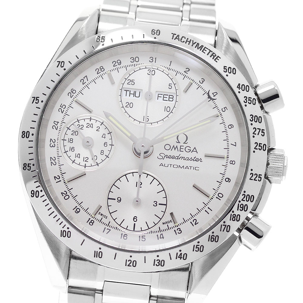 ゼロ OMEGA 3521.30 す早さ御師匠さん トリプル暦 自動小銃一巻き メンズ 良品 _956522【中古】