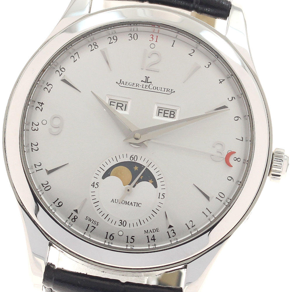 ジャガー・ルクルト JAEGER-LECOULTRE Q1558420/176.8.12.S お師匠さん暦 お月さま位相角 自動小銃一巻き メンズ 良品 お墨付き付き添い人_957944【中古】