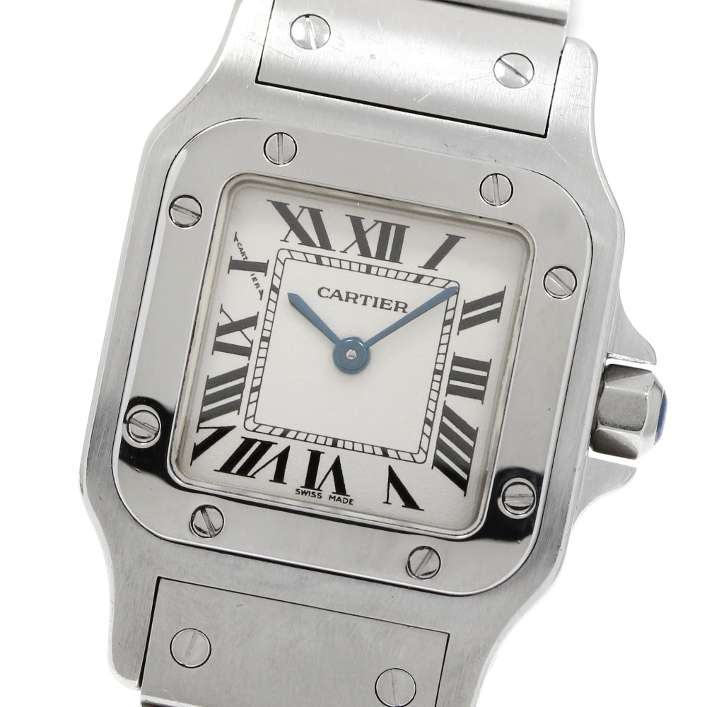 カルティエ CARTIER サントスガルベSM 石英 レディース _959792【中古】