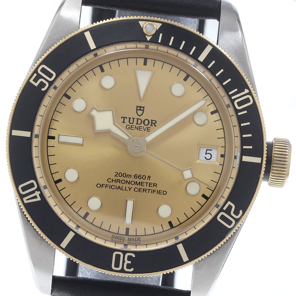 チュードル TUDOR 79733N ヘリテージ 黒いことベイ デイト 自動小銃一巻き メンズ 箱・お墨付き付き添い人_959989【中古】