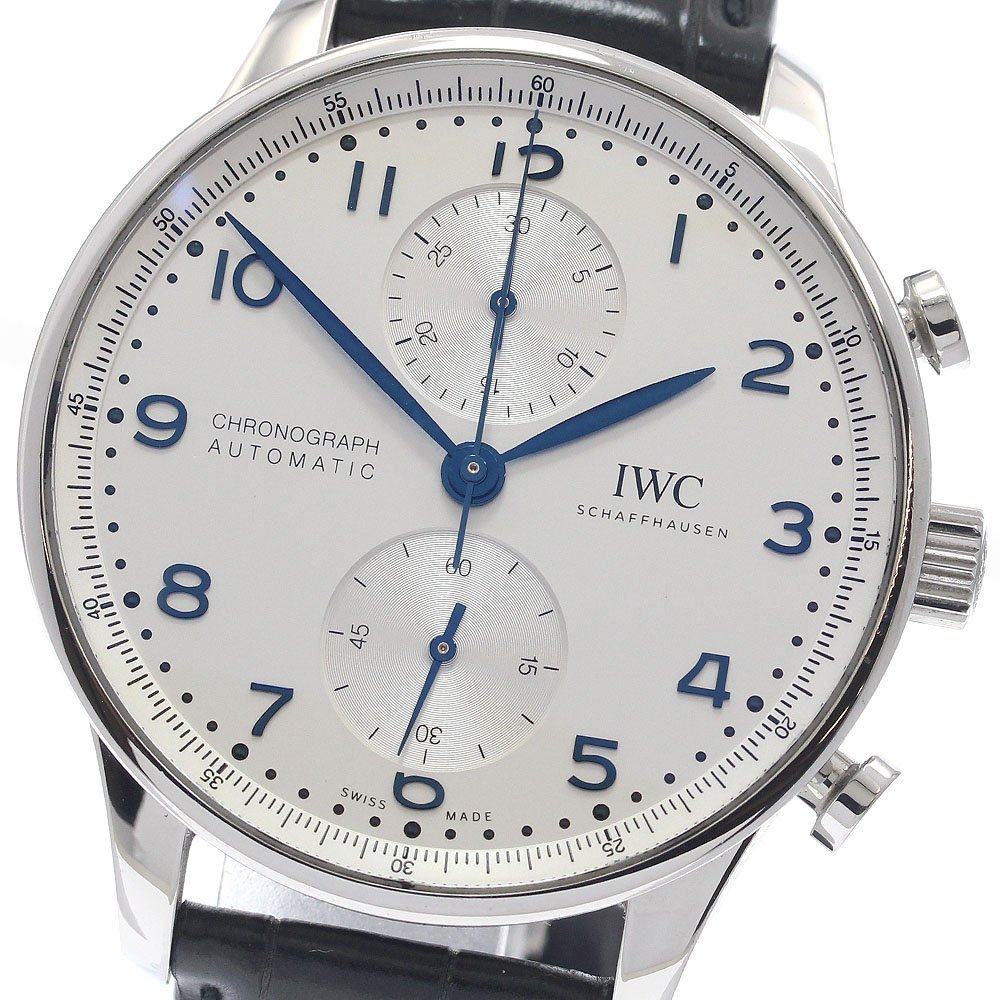 IWC IWC SCHAFFHAUSEN IW371605 ポルトギーゼ クロノグラフ 自動小銃一巻き メンズ 良品 お墨付き付き添い人_961098【中古】