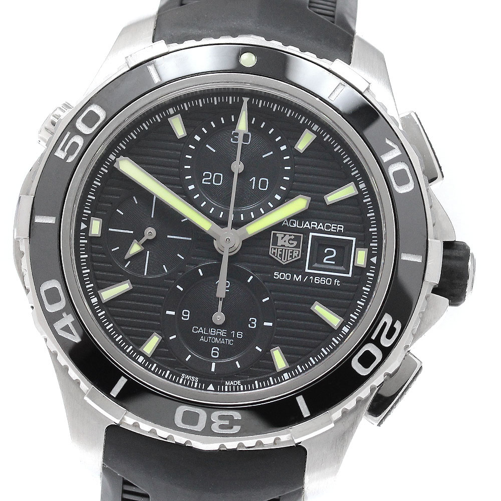 タグホイヤー TAG HEUER CAK2111 アクアレーサー クロノグラフ 自動小銃一巻き メンズ _961258【中古】