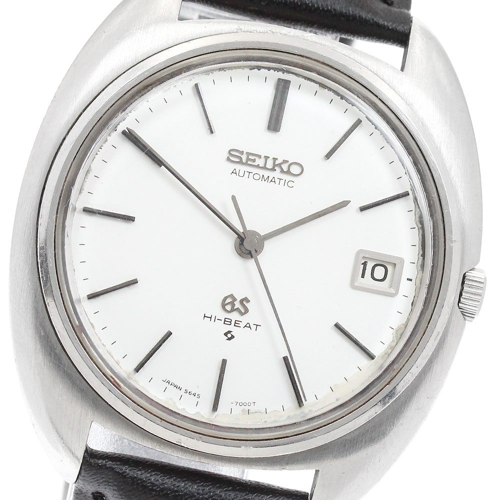 セイコー SEIKO 5645-7000 地びたセイコー ご機嫌音楽的リズム デイト キロカロリー.5645 自動小銃一巻き メンズ _961763【中古】