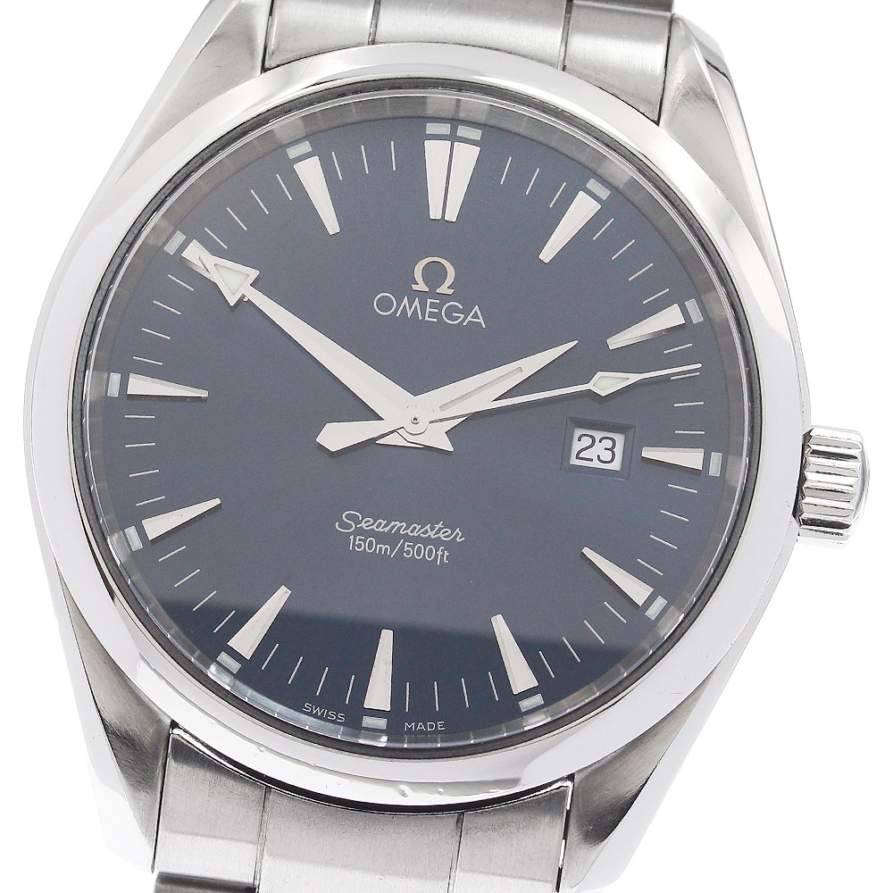 ゼロ OMEGA 2517.80 シーマスター アクアテラ デイト 石英 メンズ _955606【中古】