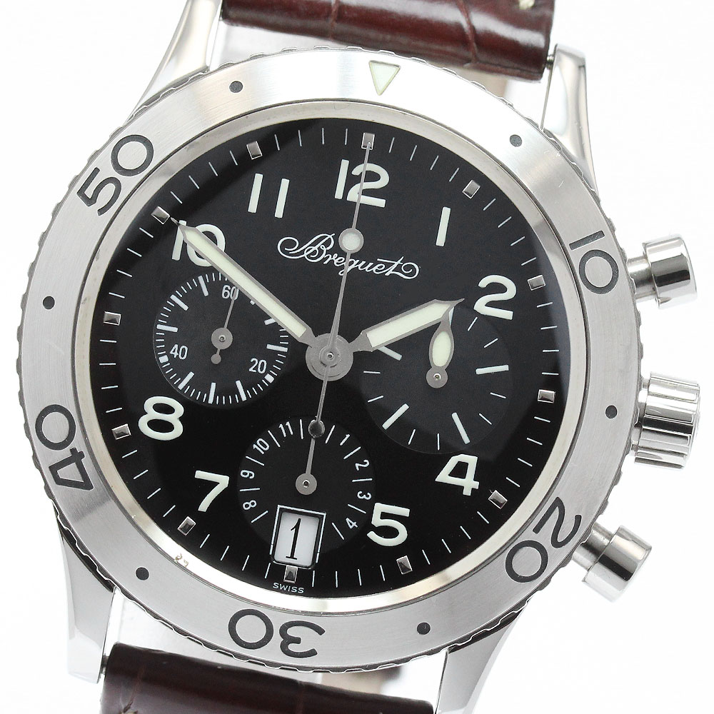 ブレゲ Breguet 3820 トランスアトランティック クロノグラフ 自動小銃一巻き メンズ 箱・お墨付き付き添い人_956031【中古】