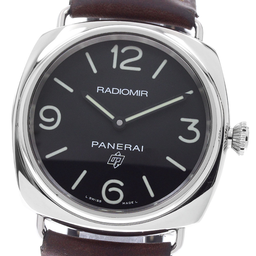 パネライ PANERAI PAM00753 ラジオ受信機食用粉 軍事基地 ロゴタイプ 3デイス アッチャイオ 手一巻き メンズ 箱・お墨付き付き添い人_959991【中古】