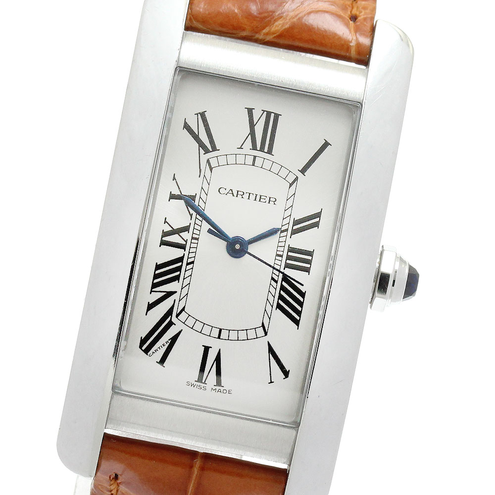 カルティエ CARTIER WSTA0017 貯蔵タンクアメリカンMM 自動小銃一巻き ボーイズ お墨付き付き添い人_960420【中古】