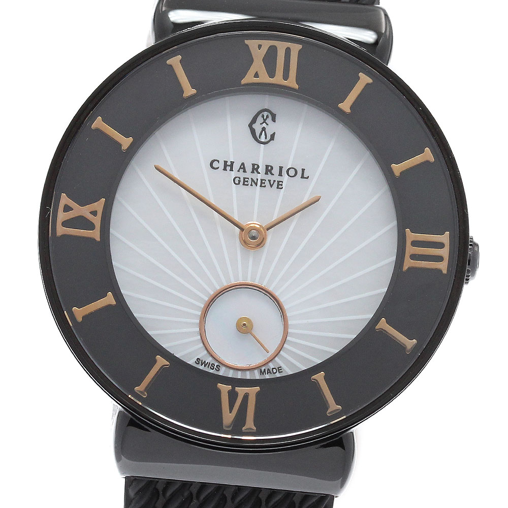 シャリオール CHARRIOL ST30.1 サントロペ スモール秒 石英 レディース 良品 _962376【中古】