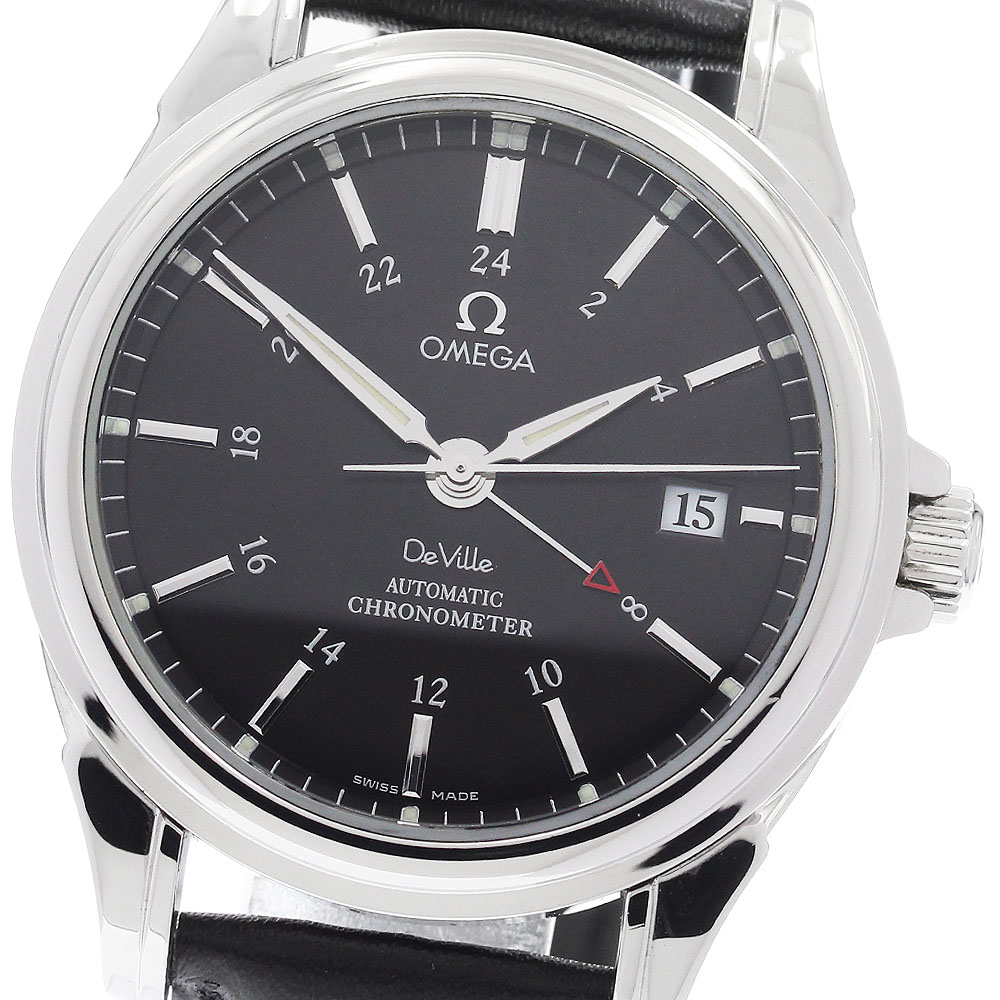 ゼロ OMEGA 4833.51.31 天魔波旬 デイト GMT コーアクシャル クロノメーター 自動小銃一巻き メンズ 良品 _962978【中古】