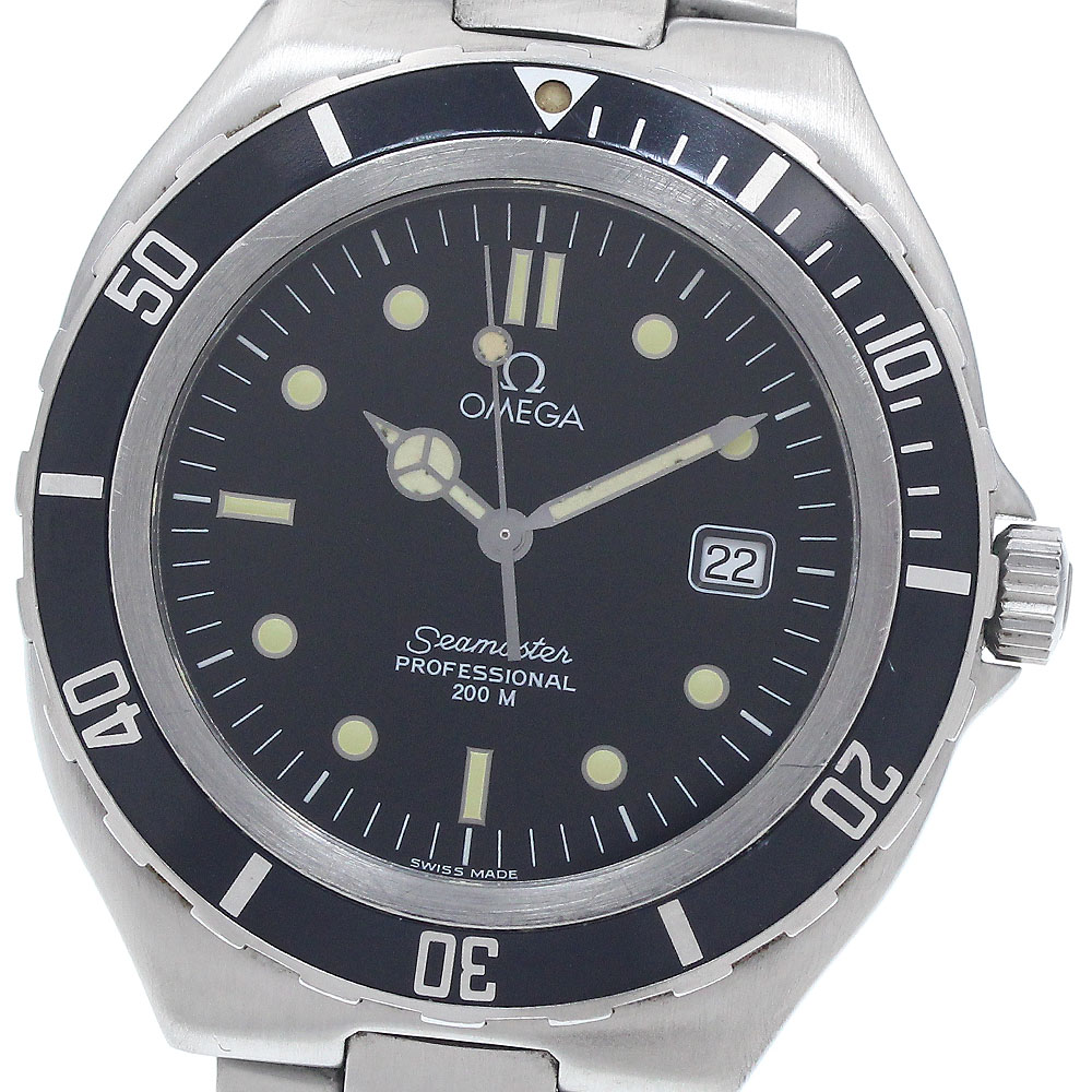 ゼロ OMEGA シーマスター200 ラージサイズ デイト 石英 メンズ お墨付き付き添い人_945615【中古】