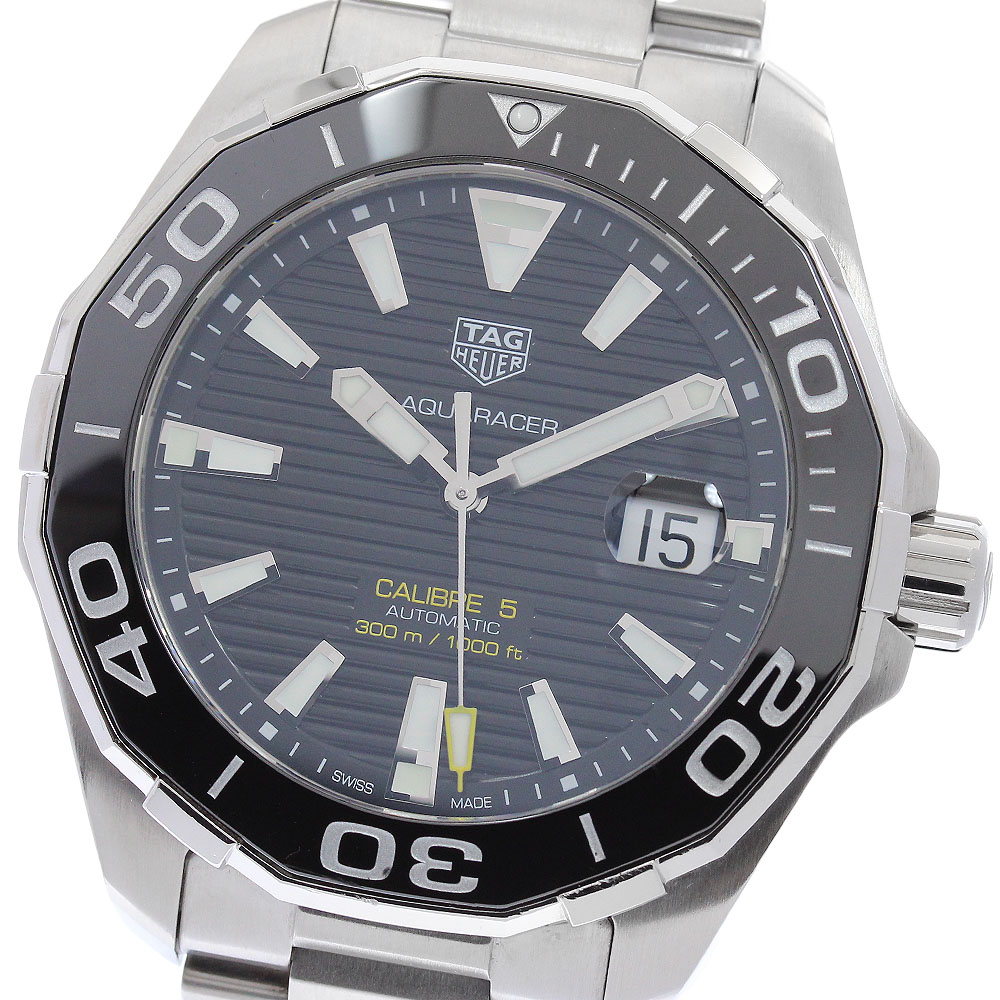 タグホイヤー TAG HEUER WAY201A.BA0927 アクアレーサー キャリバー5 デイト 自動小銃一巻き メンズ 箱・お墨付き付き添い人_961087【中古】