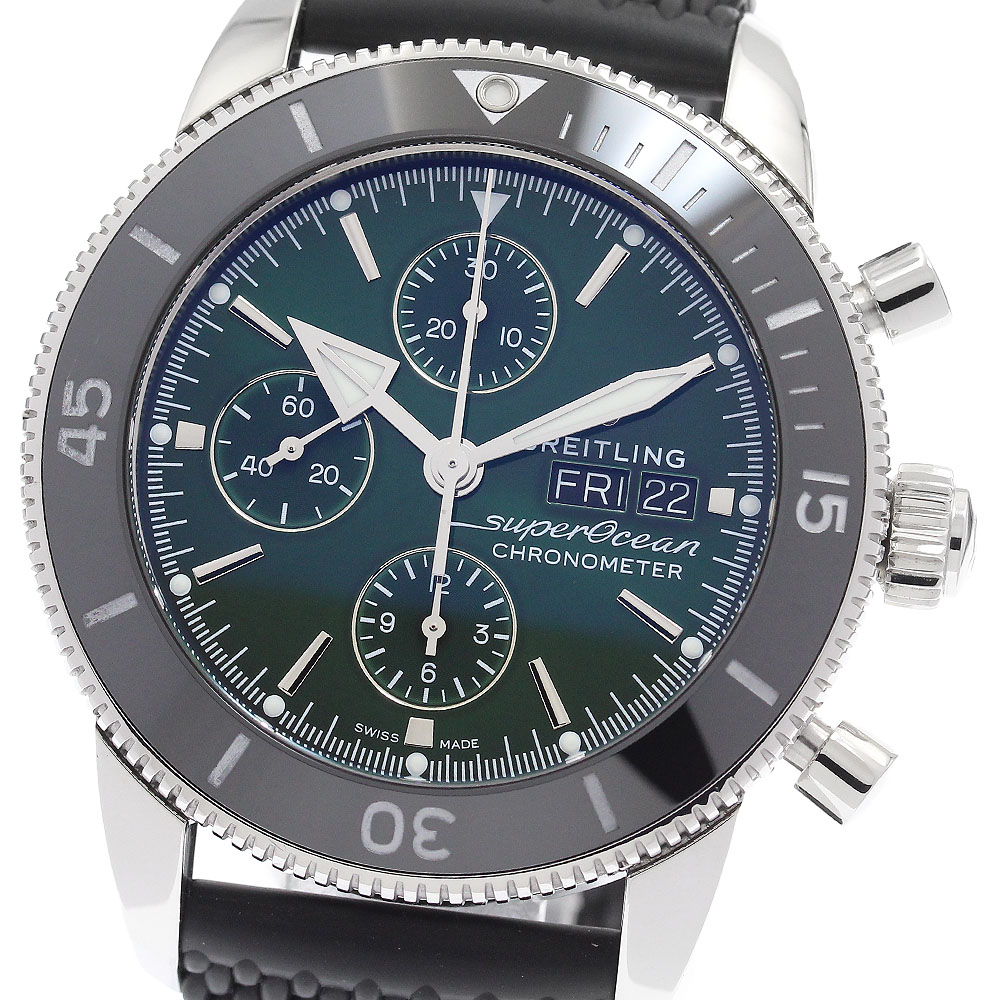 ブライト輪っか BREITLING A13313 百貨店綿津見 ヘリテージ2 クロノグラフ 自動小銃一巻き メンズ 良品 内箱・お墨付き付き添い人_961379【中古】