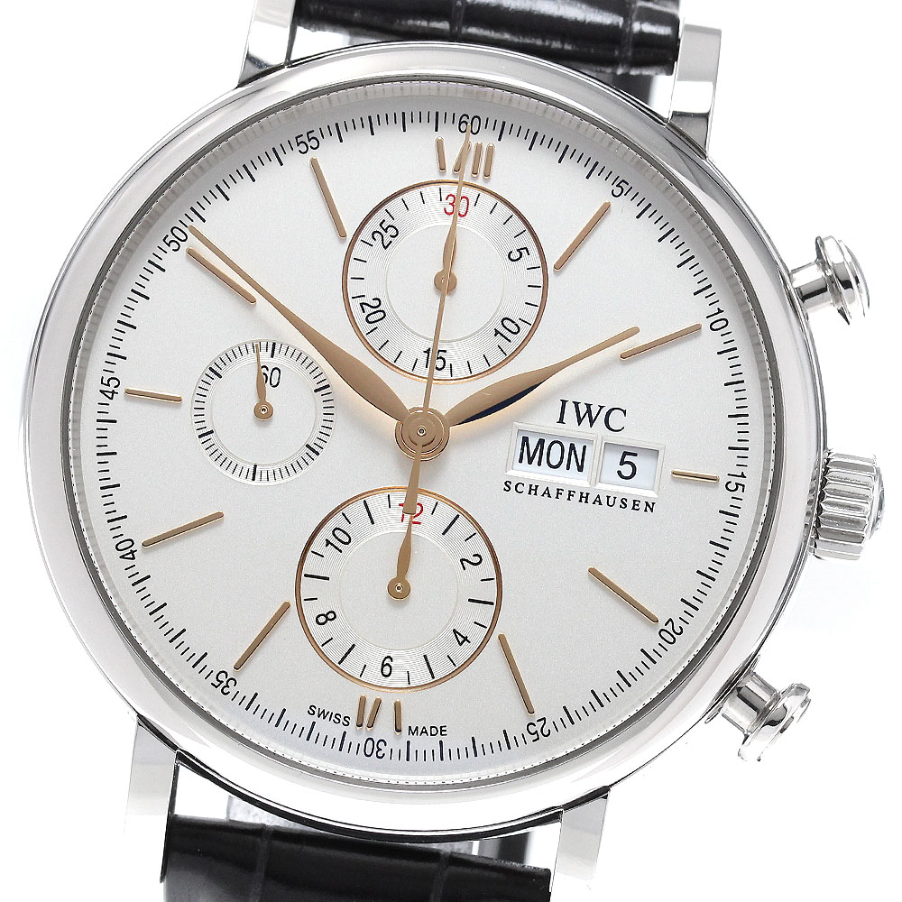 IWC IWC SCHAFFHAUSEN IW391031 ポートフィノ デイデイト クロノグラフ 自動小銃一巻き メンズ 美品 お墨付き付き添い人_962139【中古】