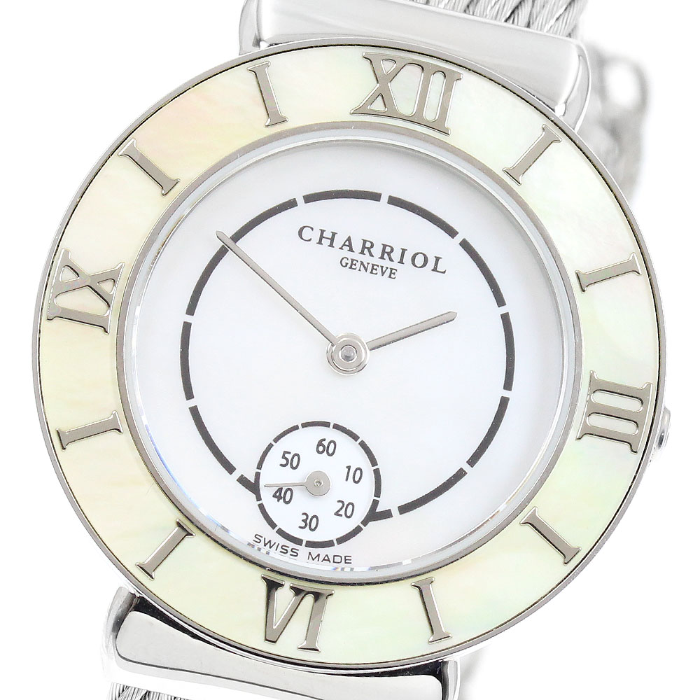 シャリオール CHARRIOL ST30W.560.001 サントロペ スモール秒 石英 レディース 良品 _962781【中古】