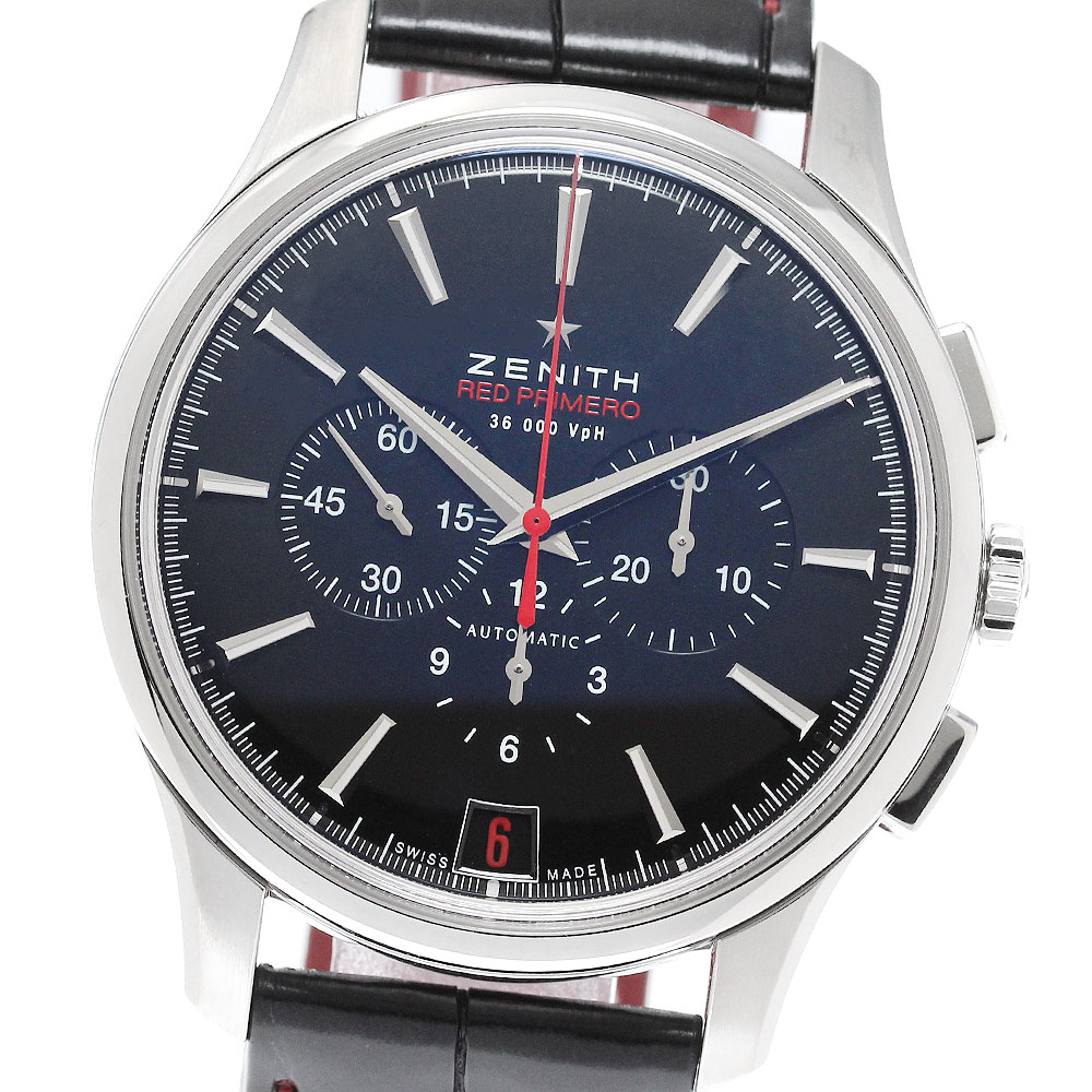 ゼニス ZENITH 03.2115.400/21.C703 旗がしら 36000VpH 赤いこと・プリメロ クロノグラフ 自動小銃一巻き メンズ 美品 箱・お墨付き付き添い人_963165【中古】