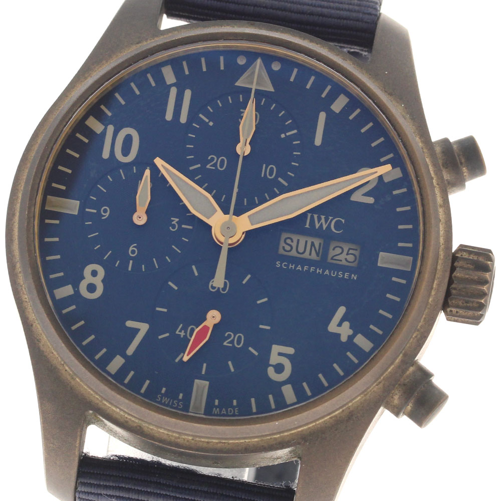 IWC SCHAFFHAUSEN IW388109 パイロットウォッチ 41 クロノグラフ ブロンズ入れもの 自動小銃一巻き メンズ _958607【中古】