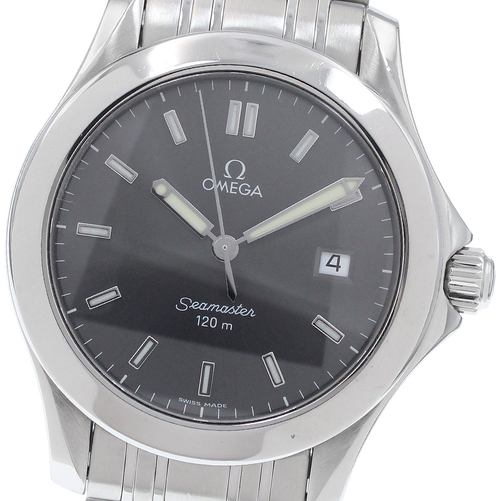ゼロ OMEGA 2511.43 シーマスター120 デイト 石英 メンズ 御墨付き付き添い人_959377【中古】
