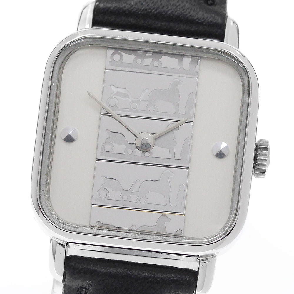 エルメス HERMES 荷馬車柄 石英 レディース _961419【中古】