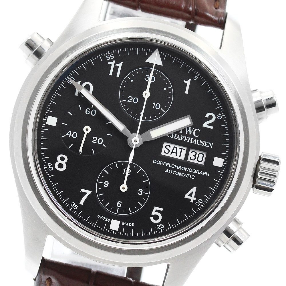 IWC SCHAFFHAUSEN IW371319 ドッペル クロノグラフ デイデイト 自動小銃一巻き メンズ _961626【中古】