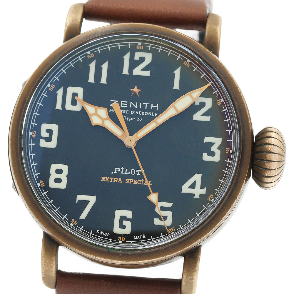 ゼニス ZENITH 29.2430.679 パイロット タイプ 20 エクストラ スペシャル 自動巻き メンズ 保証書付き_962522【中古】｜CLOSER