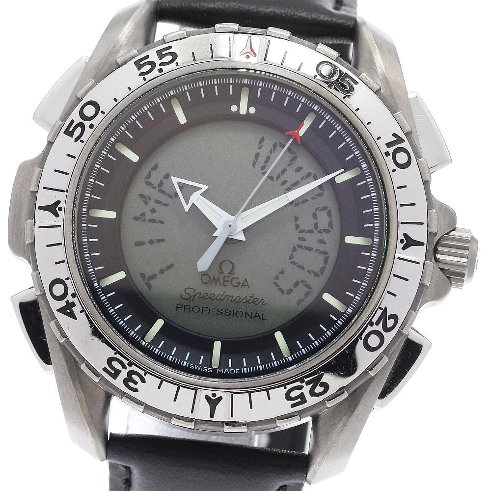ゼロ OMEGA 3290.50 す早さ御師匠さん 職業的 X-33 石英 メンズ _962969【中古】