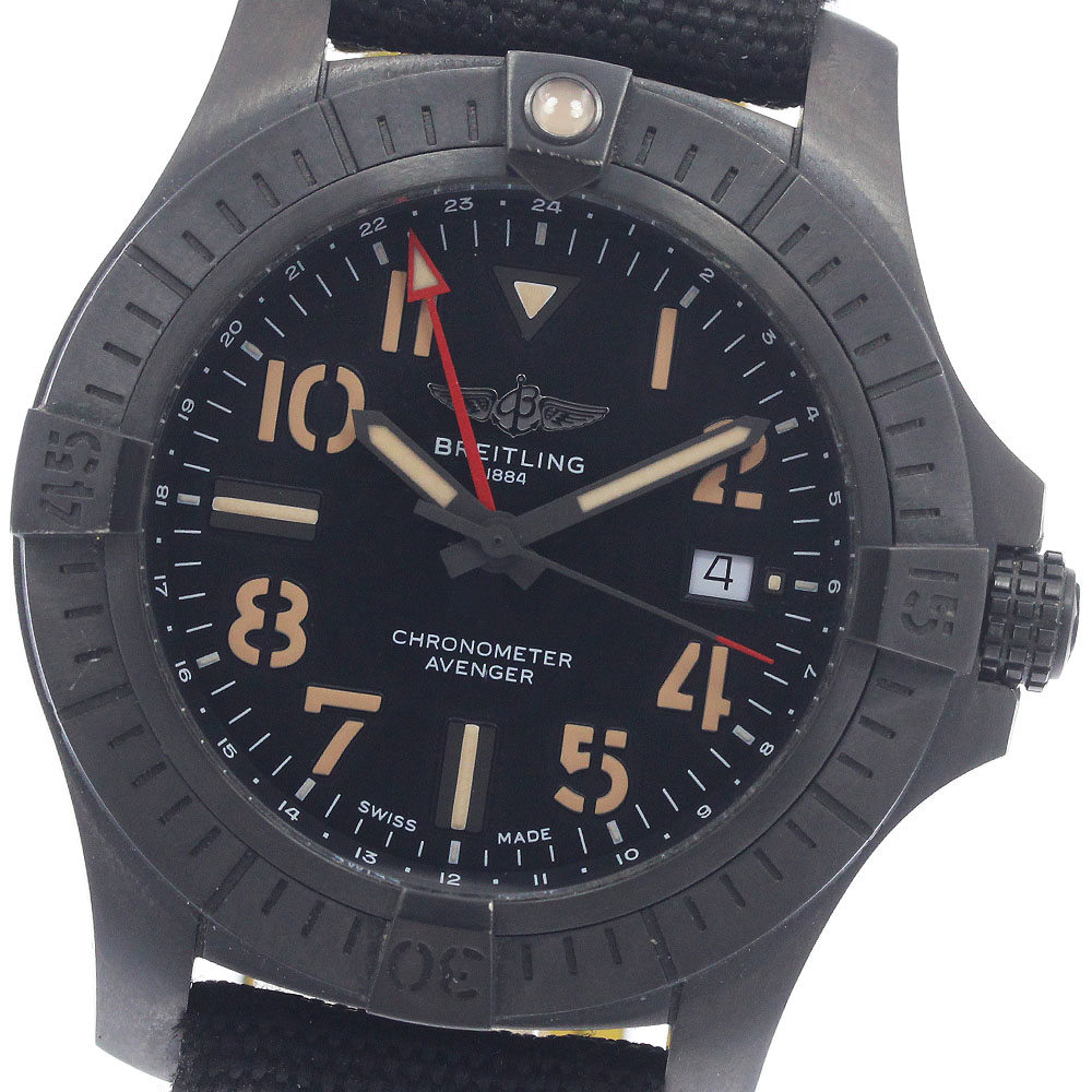 ブライトリング BREITLING V32395 アベンジャー GMT 45 ナイトミッション 自動巻き メンズ 保証書付き_965552【中古】｜CLOSER