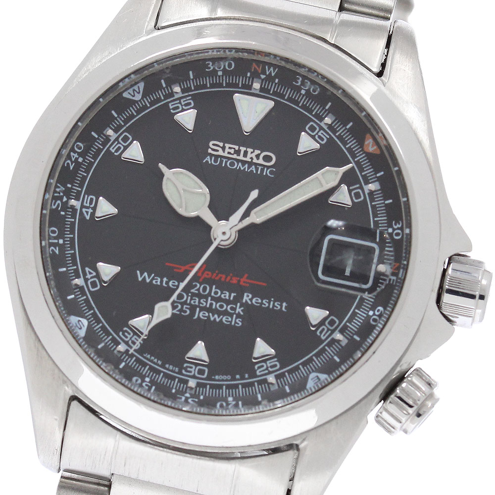 訳あり セイコー SEIKO 4S15-6000/SCVF005 アルピニスト デイト 自動巻き メンズ _961229【中古】｜CLOSER