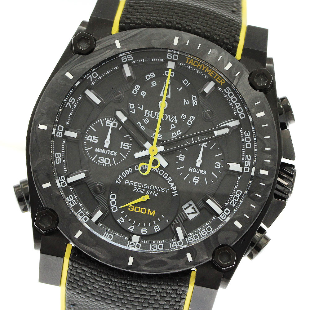 ブローバ BULOVA 98B312 プレシジョニスト クロノグラフ クォーツ メンズ 極美品 箱・保証書付き_959969【中古】|CLOSER