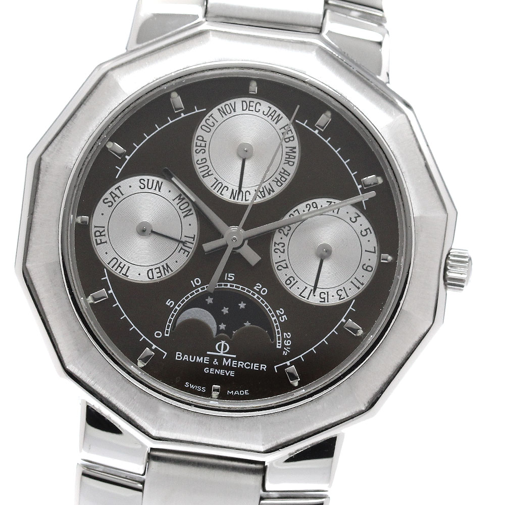 ボーム＆メルシェ Baume & Mercier 6131.2 リビエラ トリプルカレンダー ムーンフェイズ クォーツ メンズ _960160【中古】｜CLOSER
