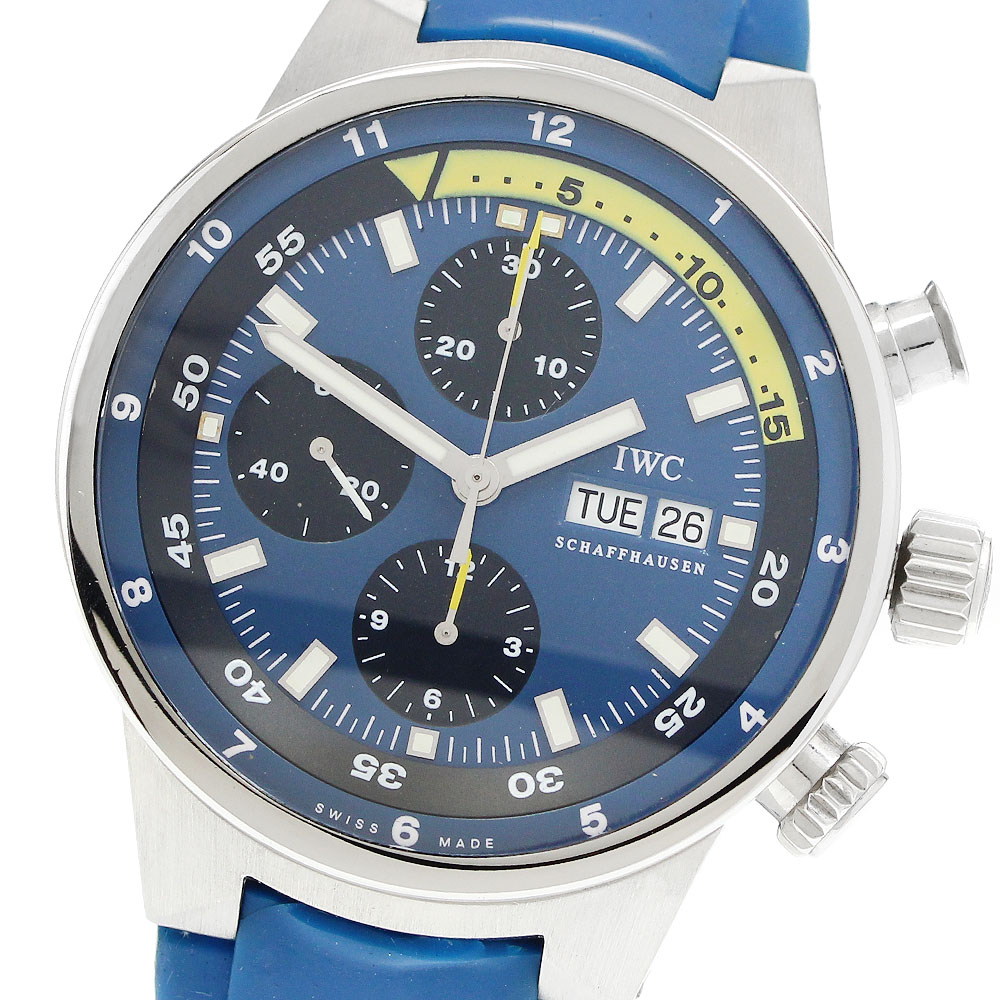 ベルト訳あり IWC SCHAFFHAUSEN IW378203 アクアタイマー クストーダイバーズ クロノグラフ 自動巻き メンズ _949737【中古】|CLOSER