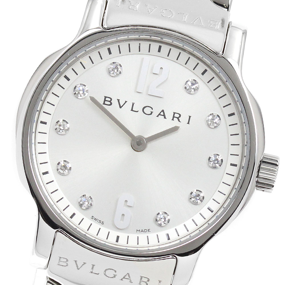 ブルガリ BVLGARI ST29S ソロテンポ 10Pダイヤ クォーツ レディース 箱・保証書付き_961569【中古】｜CLOSER