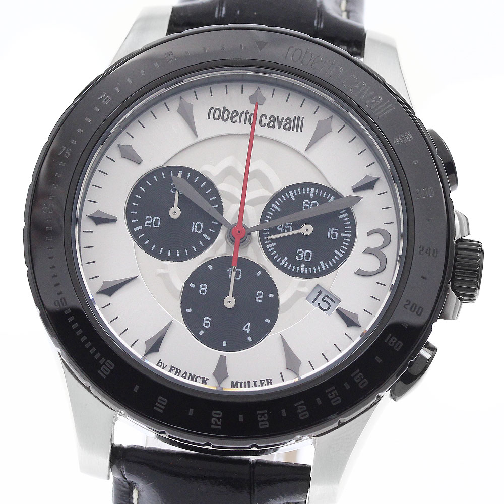 ロベルトカヴァリ Roberto Cavalli 1G014 By フランクミュラー クロノグラフ クォーツ メンズ 良品 内箱付き_964565【中古】｜CLOSER