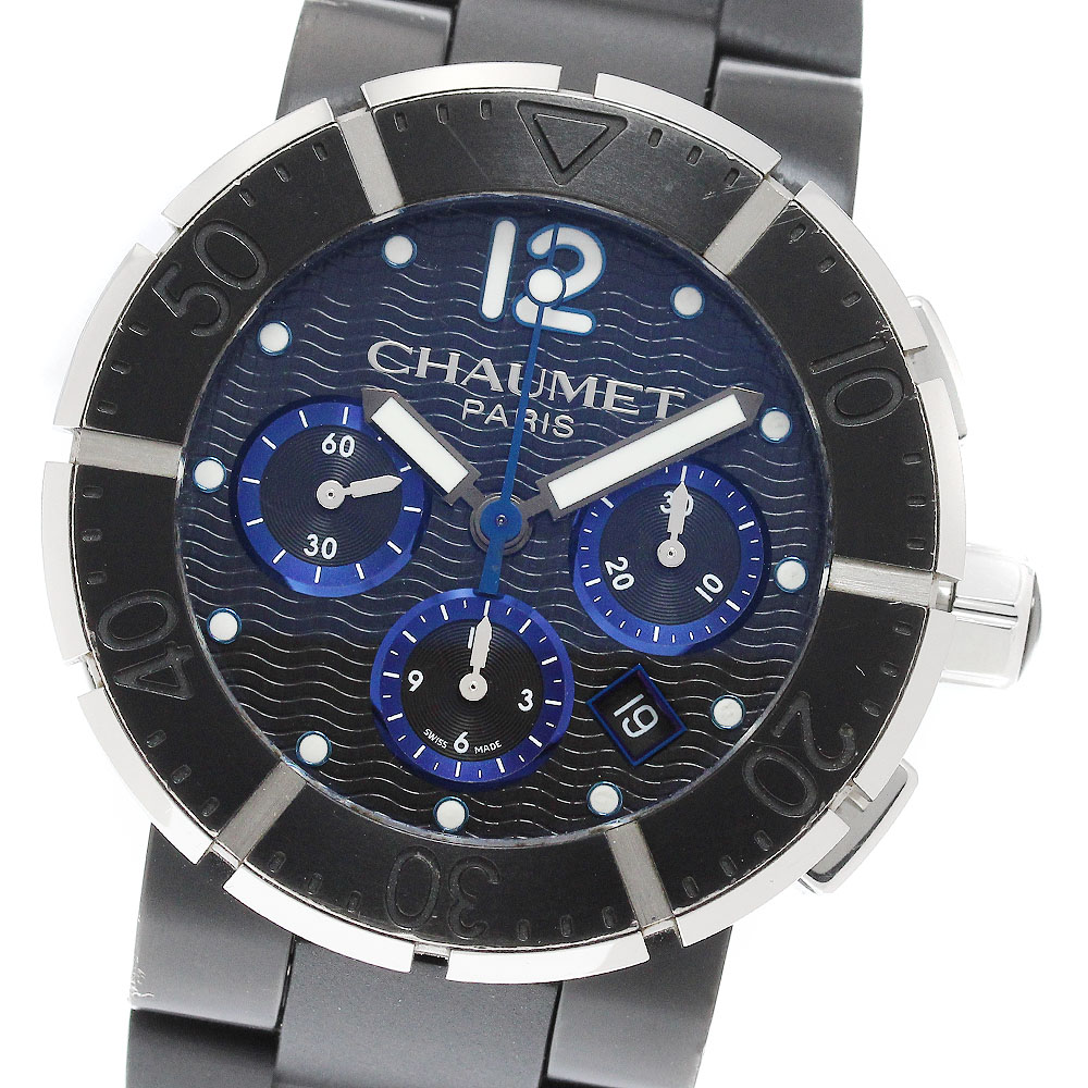 ショーメ Chaumet W17291-45B クラスワン クロノグラフ XXL デイト 自動巻き メンズ 箱・保証書付き_965747【中古】|CLOSER