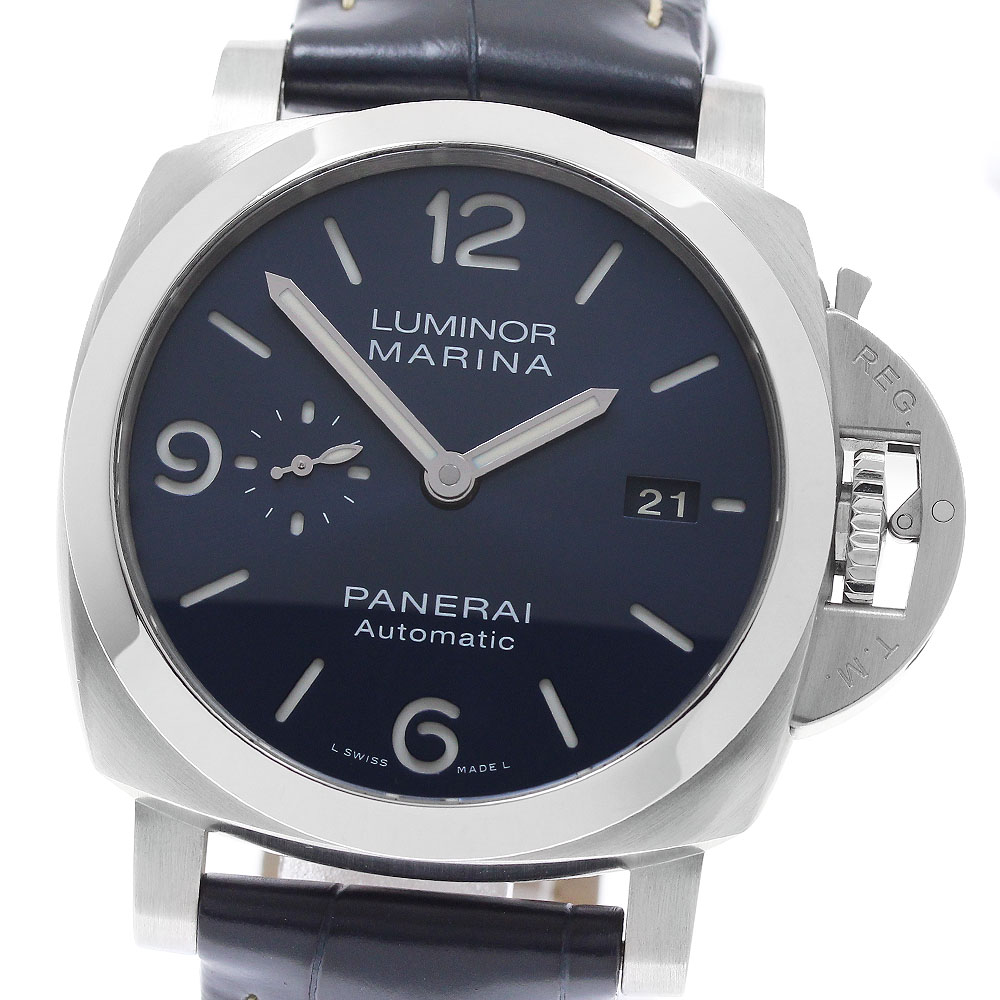 パネライ PANERAI PAM01313 ルミノール マリーナ 1950 3DAYS アッチャイオ デイト 自動巻き メンズ 美品 _965049【中古】｜CLOSER