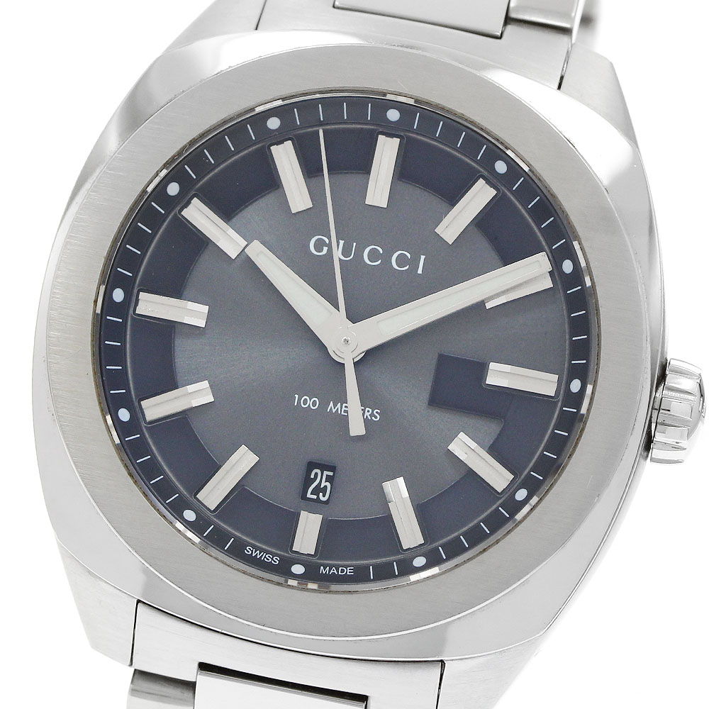 グッチ GUCCI 142.3/YA142301 GG2570 デイト クォーツ メンズ 良品 内箱・保証書付き_961119【中古】｜CLOSER