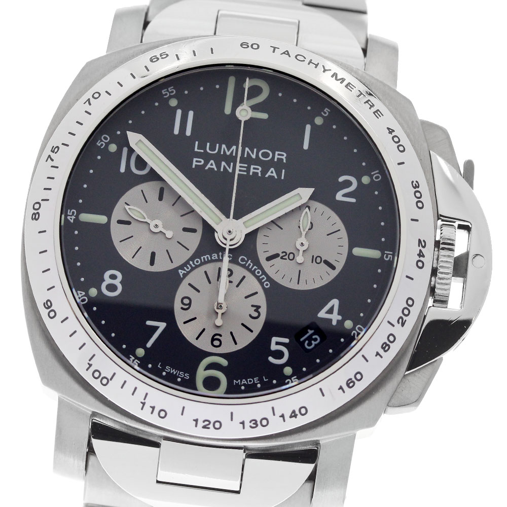 パネライ PANERAI PAM00122 ルミノール クロノグラフ デイト 自動巻き メンズ 箱・保証書付き_952117【中古】｜CLOSER