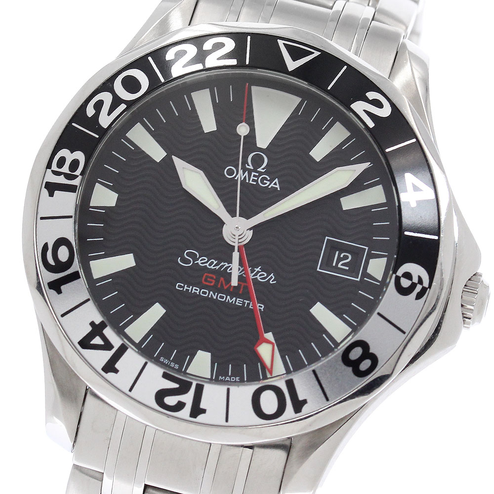 オメガ OMEGA 2534.50 シーマスター300 50周年記念モデル GMT デイト 自動巻き メンズ 箱・保証書付き_945095【中古】|CLOSER