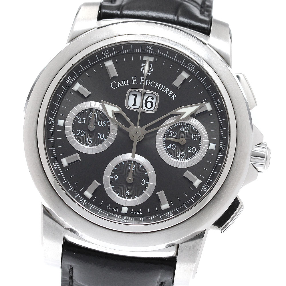 カール F.ブヘラ CARL F.BUCHERER 00.10611.08 パトラビ クロノグラフ デイト 自動巻き メンズ _966406【中古】|CLOSER
