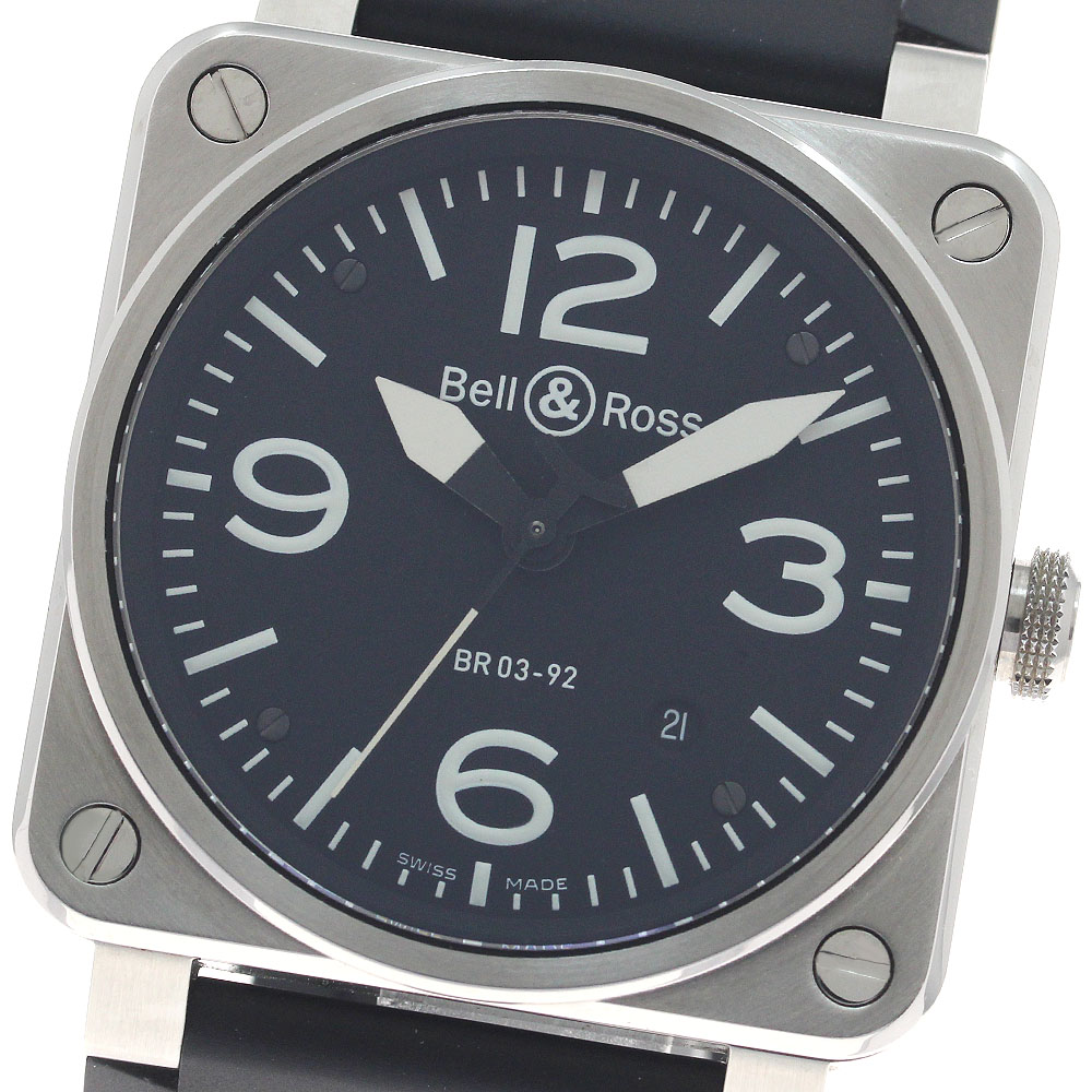 ベル&ロス Bell&Ross BR03-92 アビエーション デイト 自動巻き メンズ 保証書付き_965934【中古】|CLOSER
