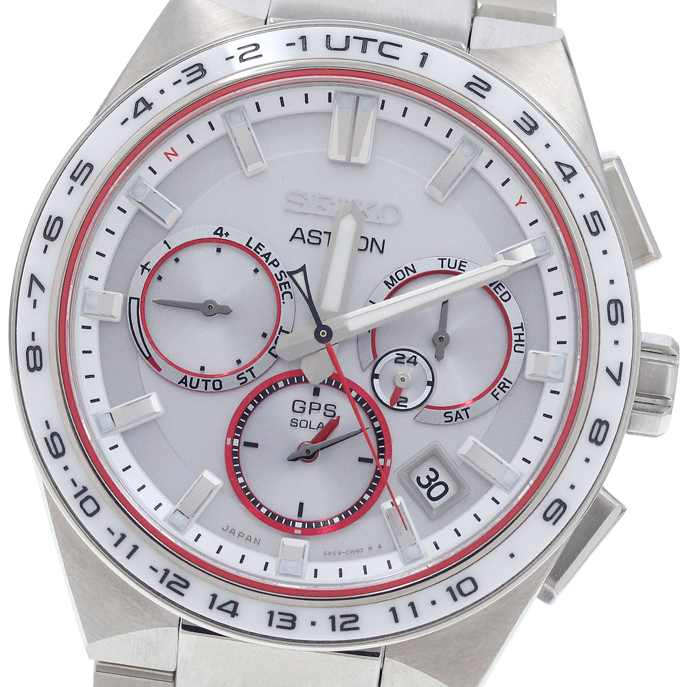 セイコー SEIKO SBXC133/5X53-0CB0 アストロン 国境なき医師団コラボ デイト クロノグラフ ソーラー電波 メンズ 美品 箱保証書付き_967631【中古】｜CLOSER