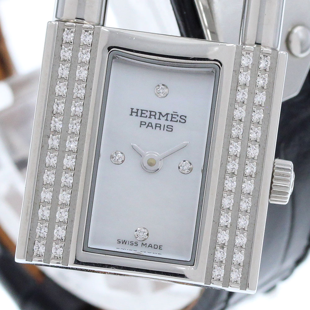 エルメス HERMES KE1.231 ケリーウォッチ ダイヤベゼル ホワイトシェルダイアル クォーツ レディース _967900【中古】｜CLOSER