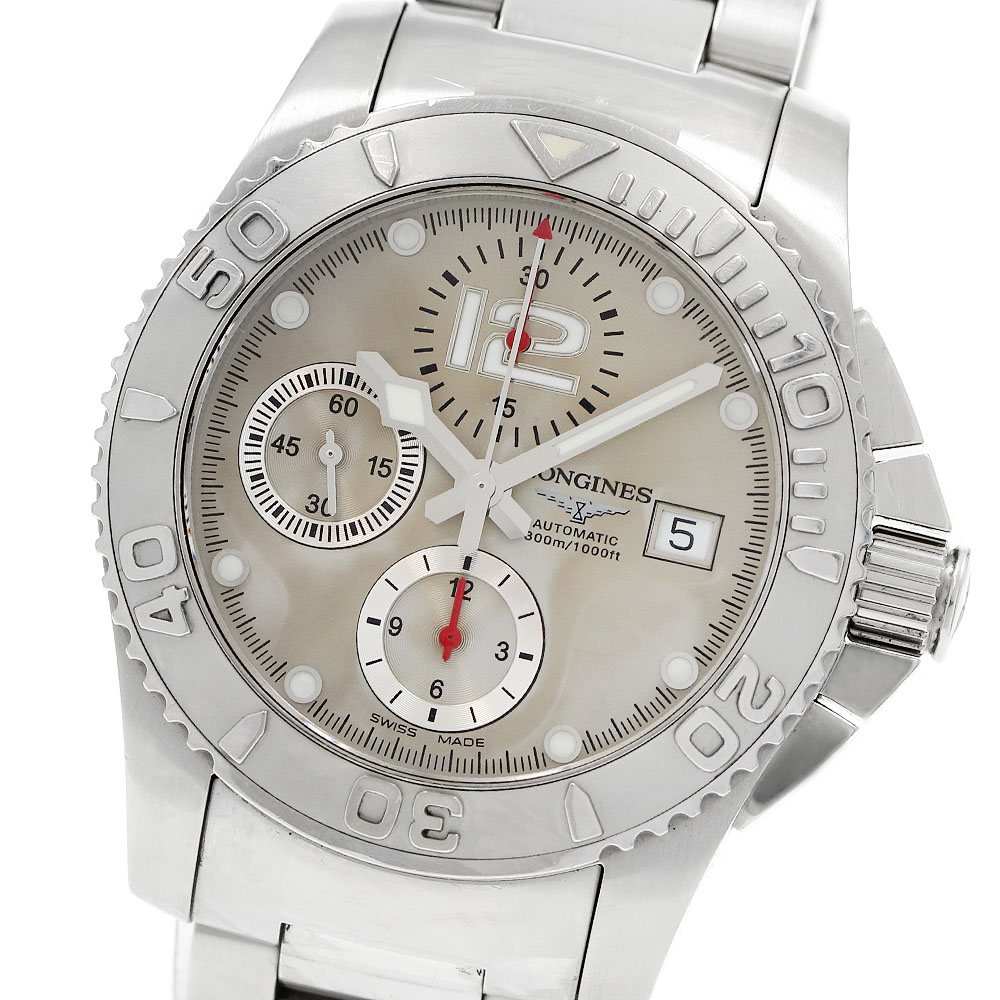 ロンジン LONGINES L3.673.4 ハイドロ コンクエスト クロノグラフ 自動巻き メンズ 保証書付き_968585【中古】|CLOSER