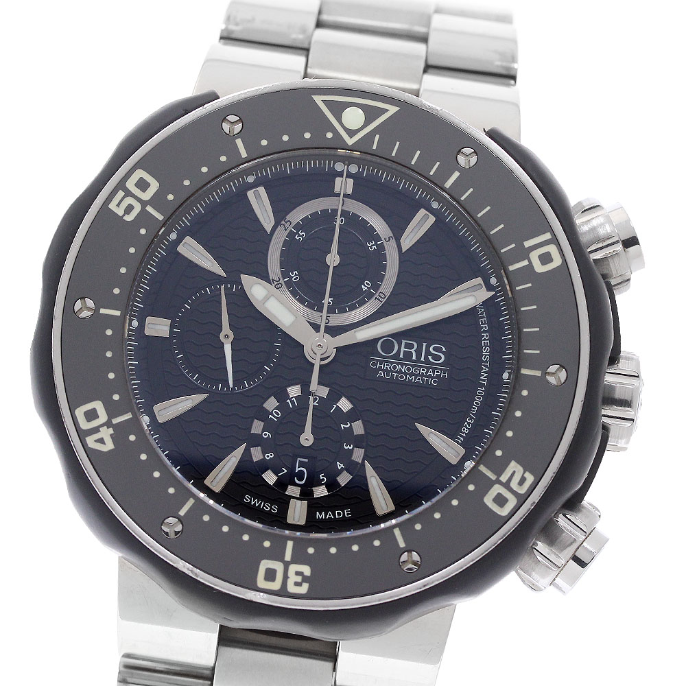 オリス ORIS 7630-71 プロダイバー クロノグラフ デイト 自動巻き メンズ 箱・保証書付き_961390【中古】｜CLOSER 108,779円