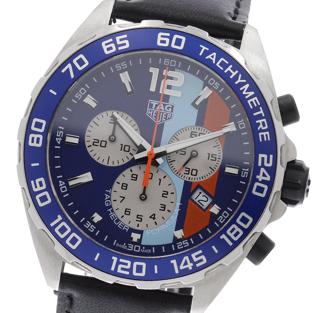 タグホイヤー TAG HEUER CAZ101N ガルフ フォーミュラ1 クロノグラフ クォーツ メンズ 良品 箱・保証書付き_968603【中古】｜CLOSER