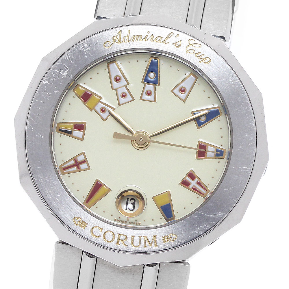 コルム CORUM 39.610.20 V050 アドミラルズカップ デイト クォーツ レディース _971484【中古】｜CLOSER 35,607円