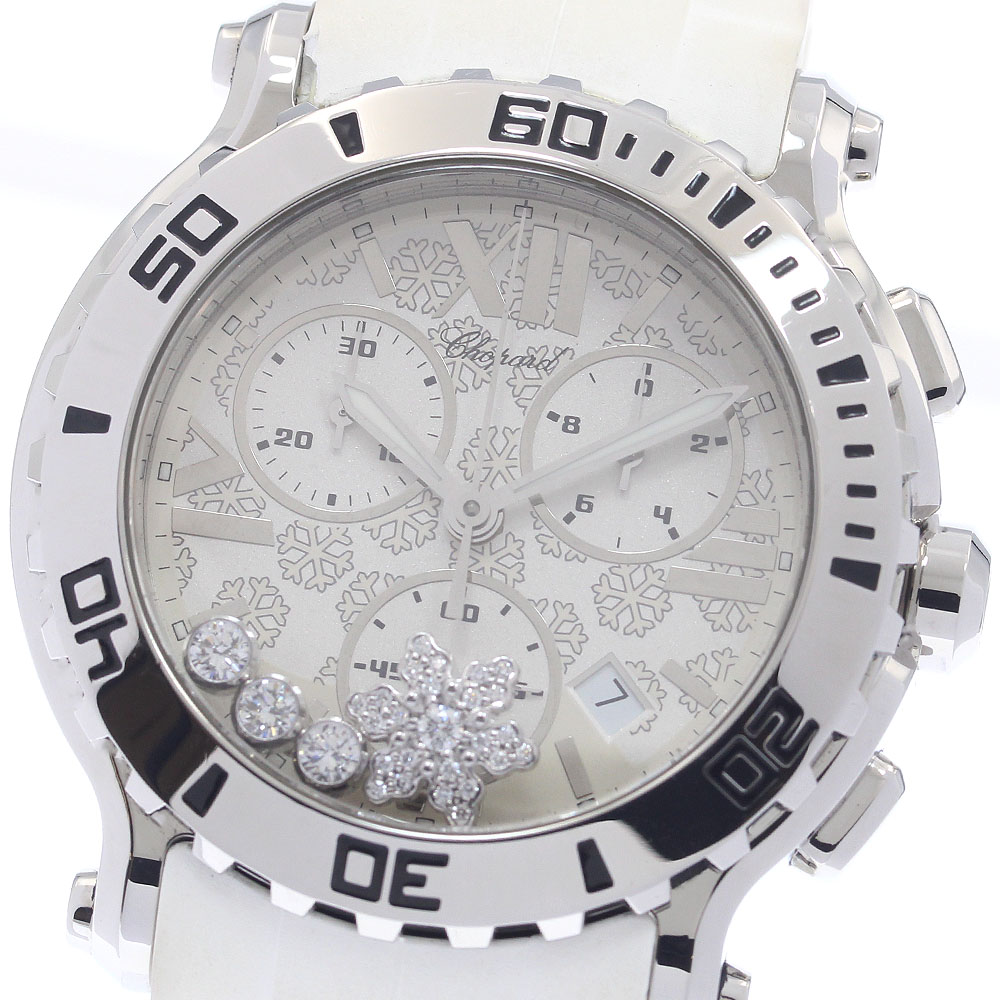 ショパール Chopard 8499 ハッピースポーツ クロノグラフ スノーフレーク ダイヤ クォーツ メンズ _963259【中古】｜CLOSER
